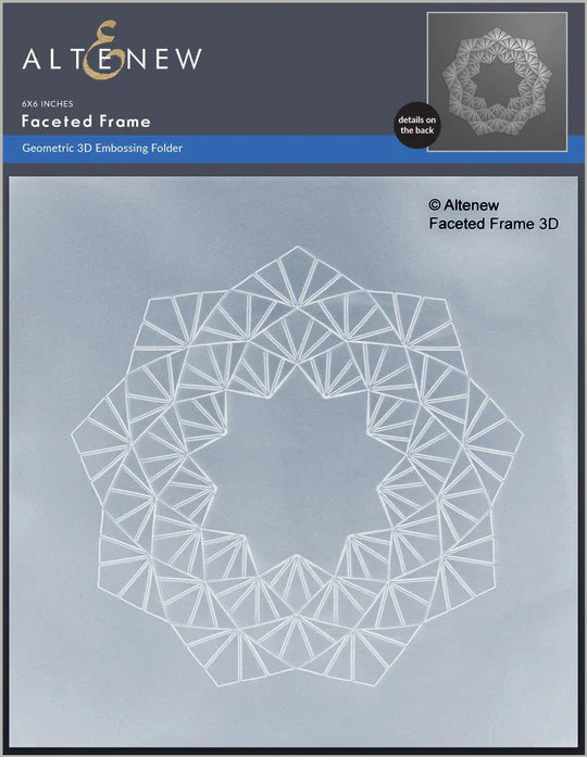 Dossier de gaufrage 3D à cadre à facettes