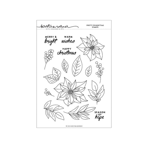 Pretty Poinsettias Stamp Set (6 x 8)