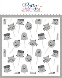 Halloween Cake Pops Stencil (3 Lyr)