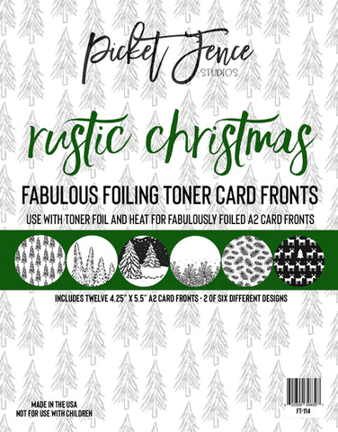 Fabulous Foiling Toner Card Fronts (12 pk)-Rustic Christmas
