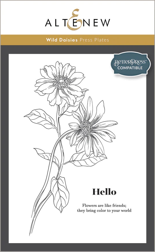 Plaque de presse marguerites sauvages