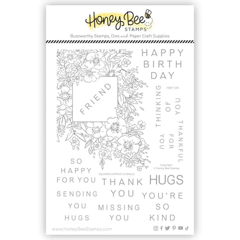 Squared Spring Florals 6x8 Stamp Set