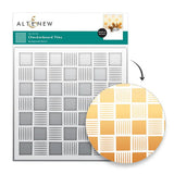 Checkerboard Tiles Background Stencil
