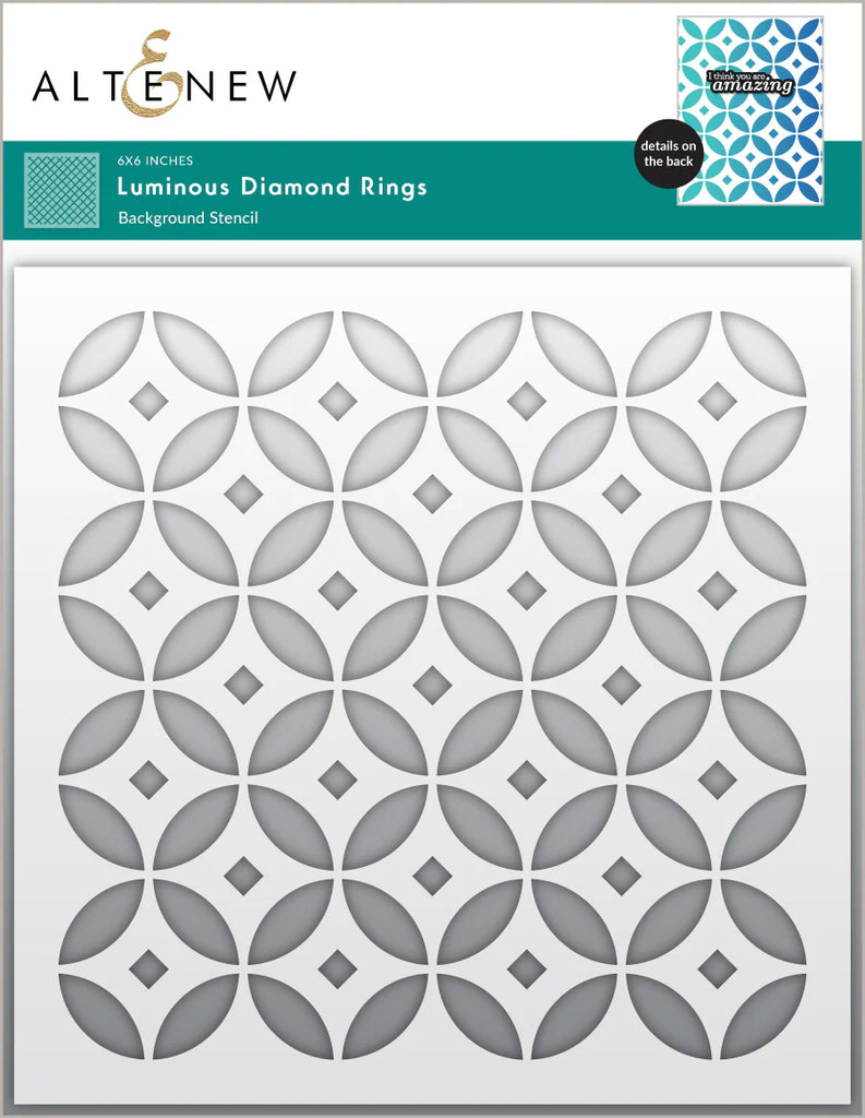 Luminous Diamond Rings Stencil