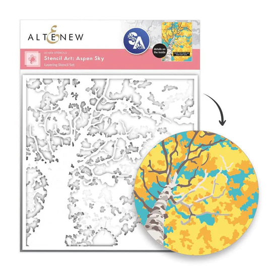 Stencil Art: Aspen Sky Layering Stencil Set (6 in1)