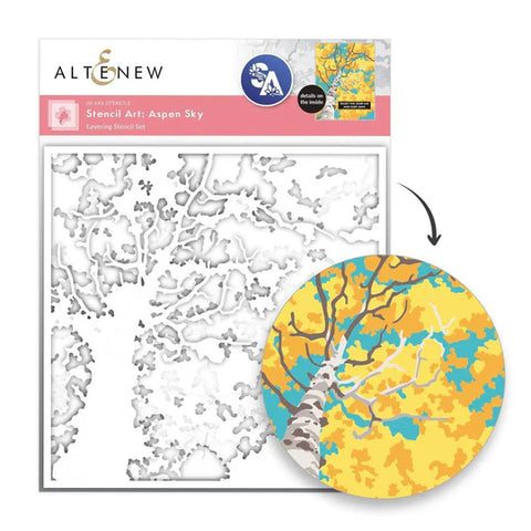 Stencil Art: Aspen Sky Layering Stencil Set (6 in1)