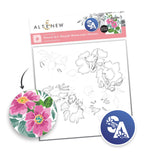 Stencil Art: Playful Watercolor Flowers Layering Stencil Set (6 in 1)