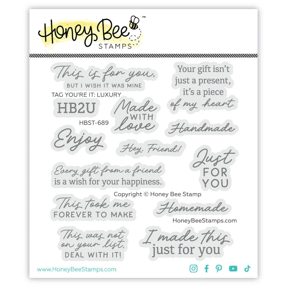 Tag You're It: Luxury 4x4 Stamp Set