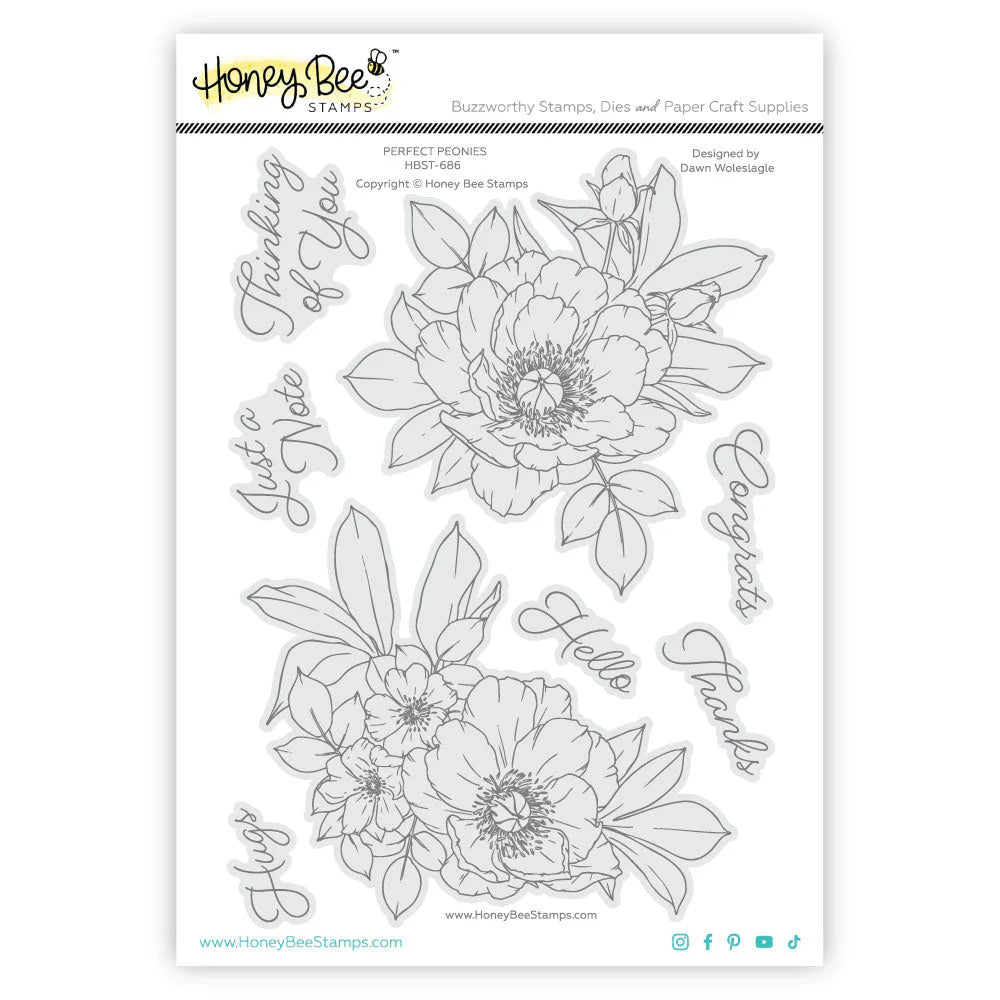 Perfect Peonies 6x8 Stamp Set