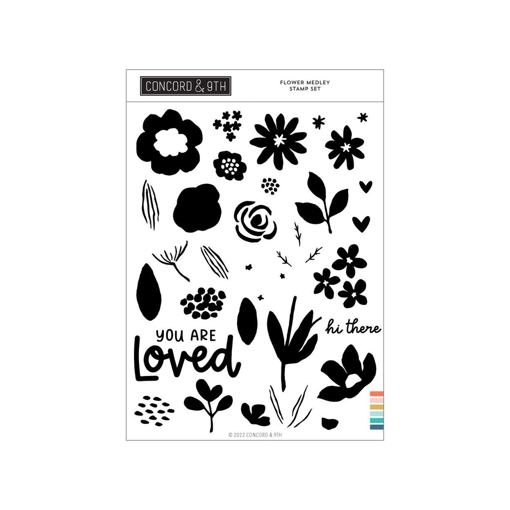 Flower Medley Stamp Set (6 x 8)
