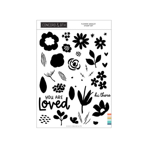 Flower Medley Stamp Set (6 x 8)