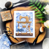 Lovely Layers:  Antique Sewing Table Honey Cuts