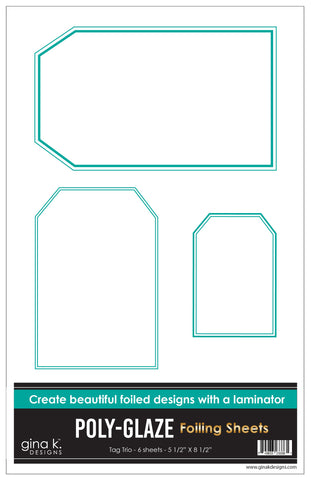 POLY-GLAZE Foiling Sheets- Tag Trio