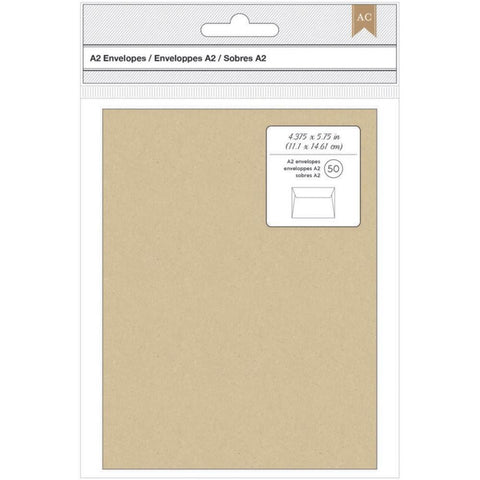 American Crafts Kraft A2 Envelopes 50pk
