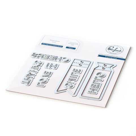 Mini Tags with Fillable Words die set - RETIRING