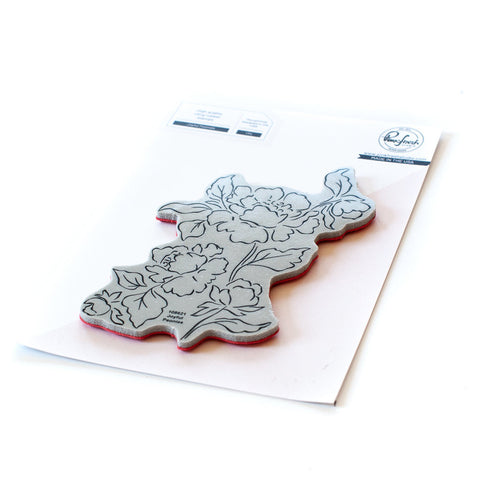 Joyful Peonies cling stamp - RETIRING