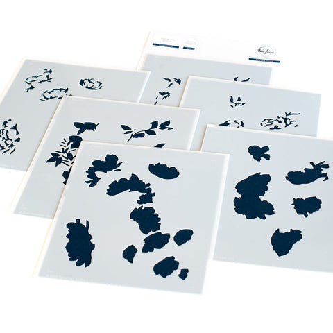 Blushing Floral stencils - RETIRING