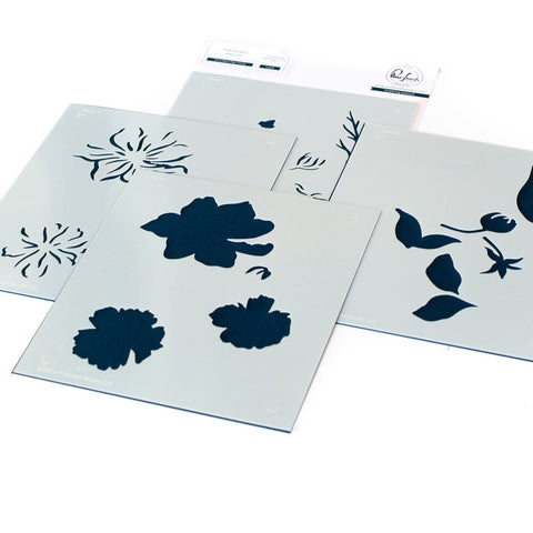 It's a New Day Floral layering stencil set