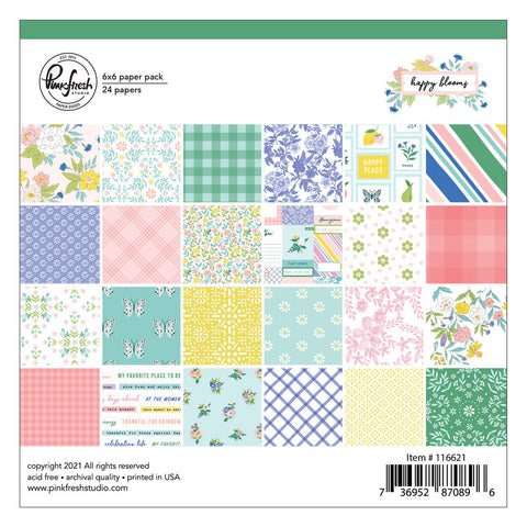 Happy Blooms : paquet de papier de collection 6 x 6