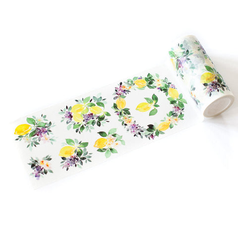 Washi tape citrons et bleuets