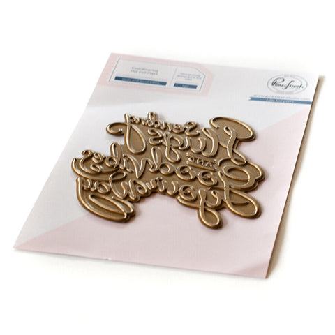 Hugs and Good Vibes hot foil plate - RETIRING