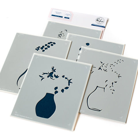 Floral Vase layering stencil set - RETIRING