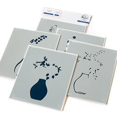 Floral Vase layering stencil set - RETIRING