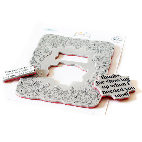 Happy Blooms Frame Cling Stamps - RETIRING