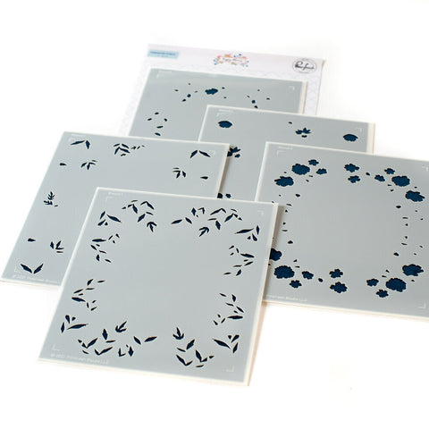 Happy Blooms Frame Layering Stencil - RETIRING