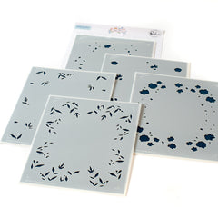 Happy Blooms Frame Layering Stencil - RETIRING