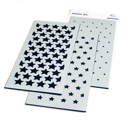 Pochoir de superposition Slimline Stars Builder