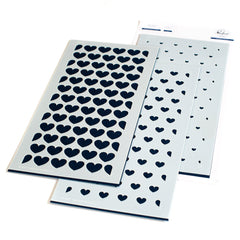 Slimline Hearts Builder Layering Stencil - RETIRING