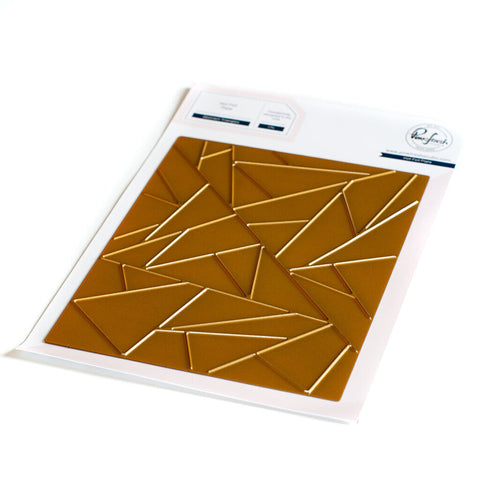 Abstract Triangles hot foil plate