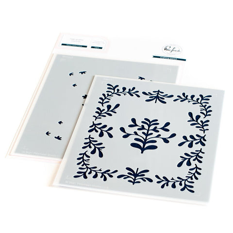 Sweet Leaves Frame layering stencils - RETIRING