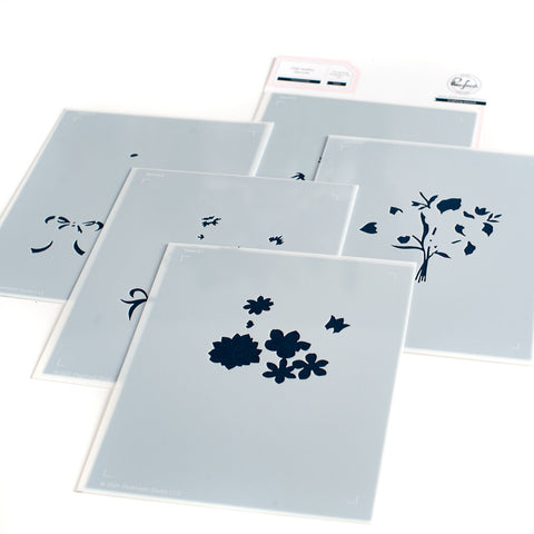 Floral Envelope Layering Stencils - RETIRING