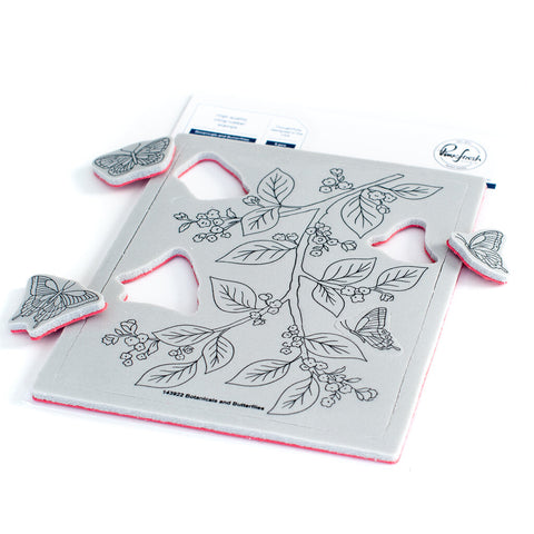 Botanicals and Butterflies cling stamp - RETIRING