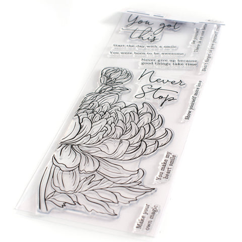 Chrysanthemum Slimline stamp