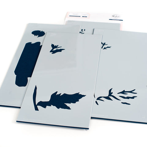 Chrysanthemum Slimline layering stencil - RETIRING