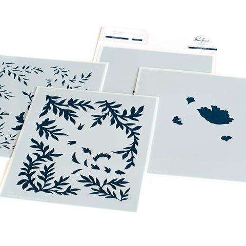 Blooming Vines layering stencil - RETIRING