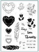 Geo Thanks Stamp Set