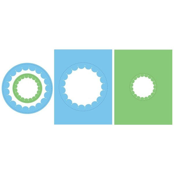 Essentiels : ensemble de matrices de cercle de pétoncles cousues inversées