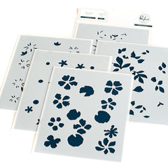 Pochoir Fleurs Mixtes