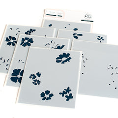 Pochoir de bordure florale
