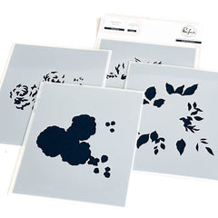 Pochoir Trio Floral
