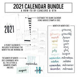 2021 Calendar (Pre-Printed)