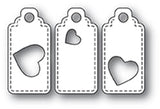 Matrice de découpe Trio d'étiquettes en forme de cœur