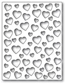 Matrice de découpe artisanale en forme de cœur avec confettis