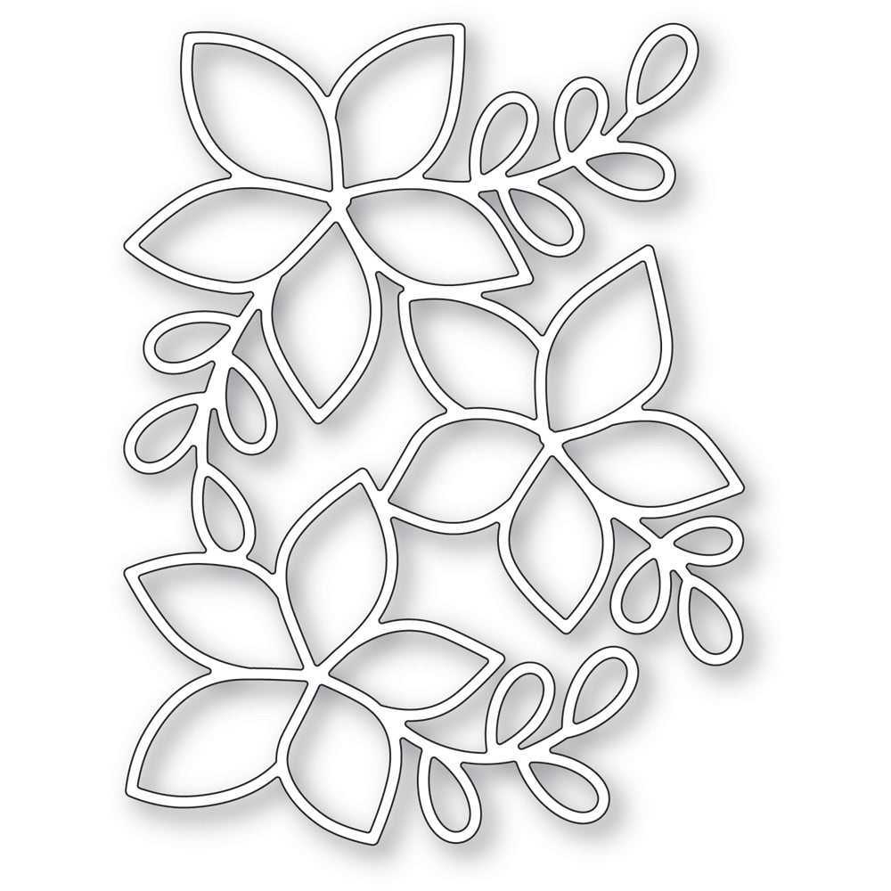 Matrice de découpe de fond Poinsettia