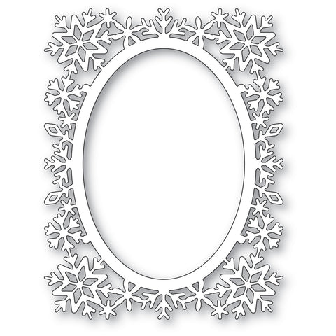 Matrice de découpe à cadre ovale en forme de flocon de neige en diamant