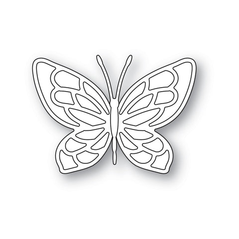 Petit papillon et fond de vitrail